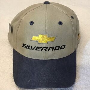 Hot Rods Plus Chevy Silverado Adjustable SnapBack Tan Blue Cap